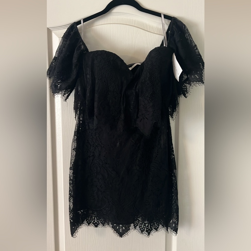 Lovers + Friends, Black Lace Dress, Size Medium